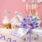 Wrapables 3D Pop Up Floral Greeting Card, Flower Bouquet Card for Mother's Day, Birthday, Anniversary, All Occasions, Purple Bouquet